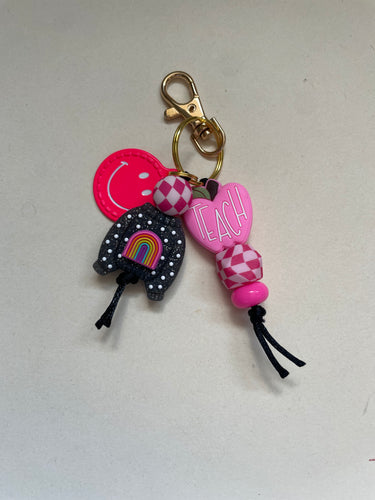 Pink Teach Bag Charm