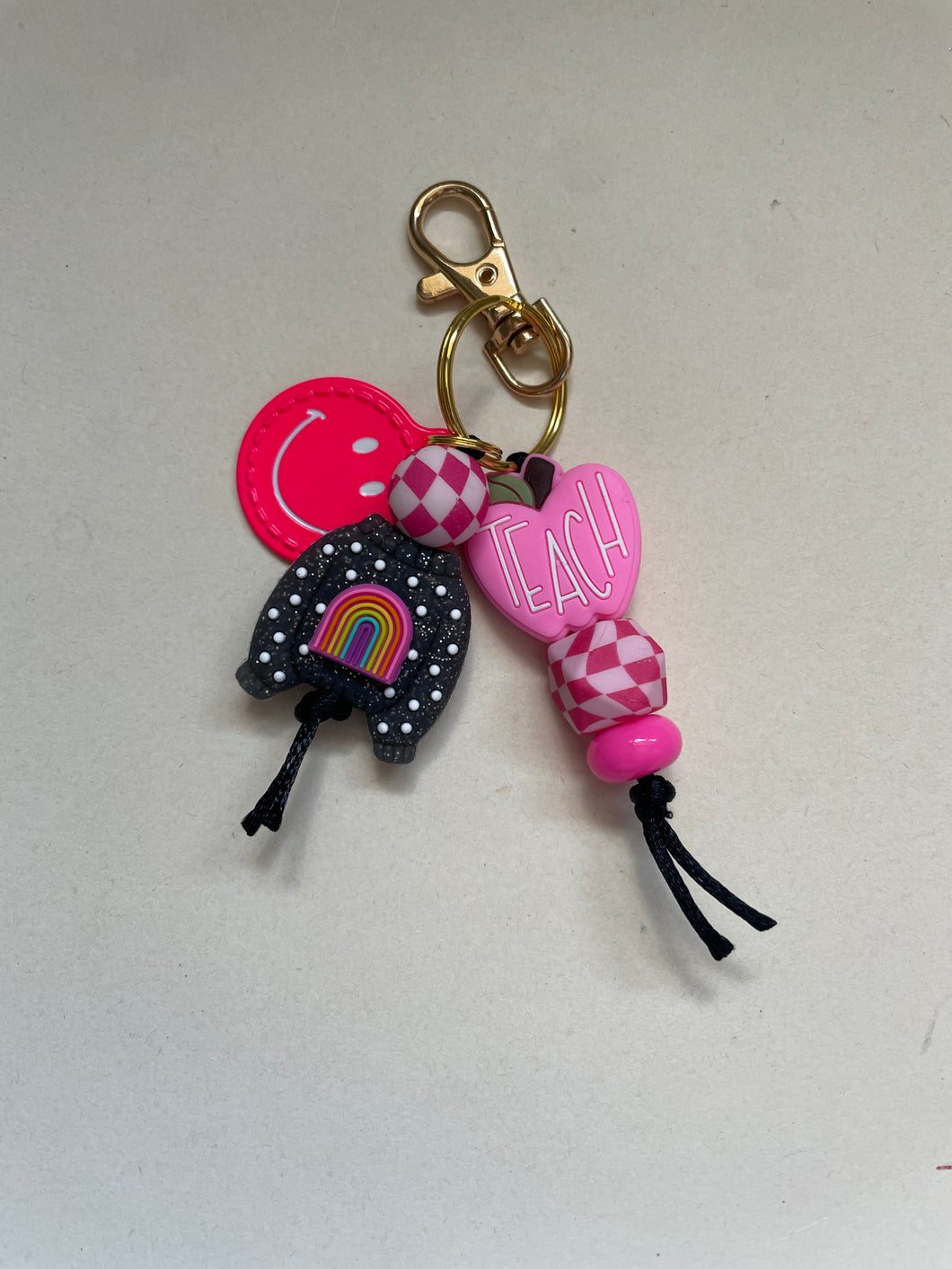 Pink Teach Bag Charm