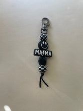 Load image into Gallery viewer, Checker, smiley mama keychain. Cute mom keychains 