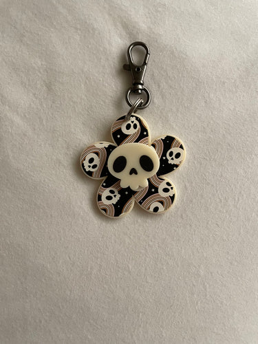 Skull Flower Acrylic keychain