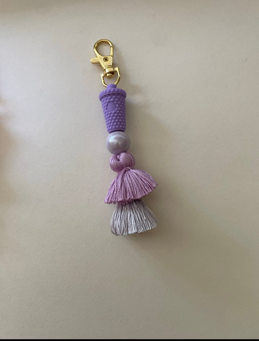 Purple Studded Tumbler Tassel