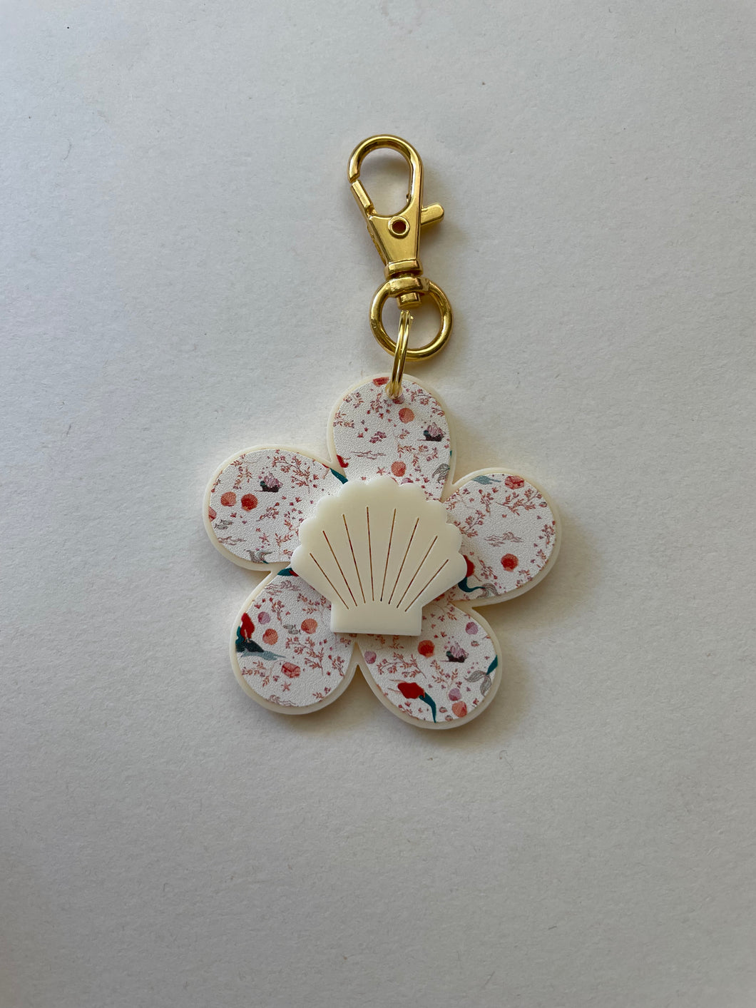 Shell Flower Acrylic Keychain