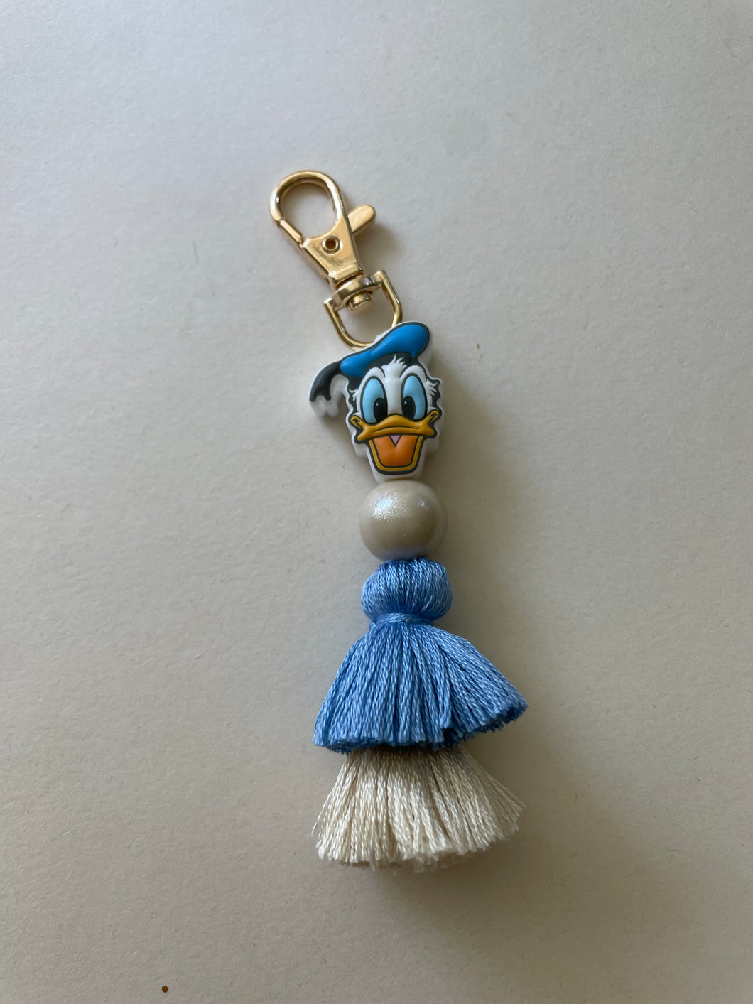Cartoon Duck Beaded Keychain