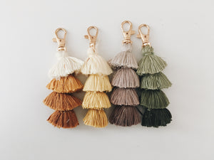 Mini outlet tassel keychain