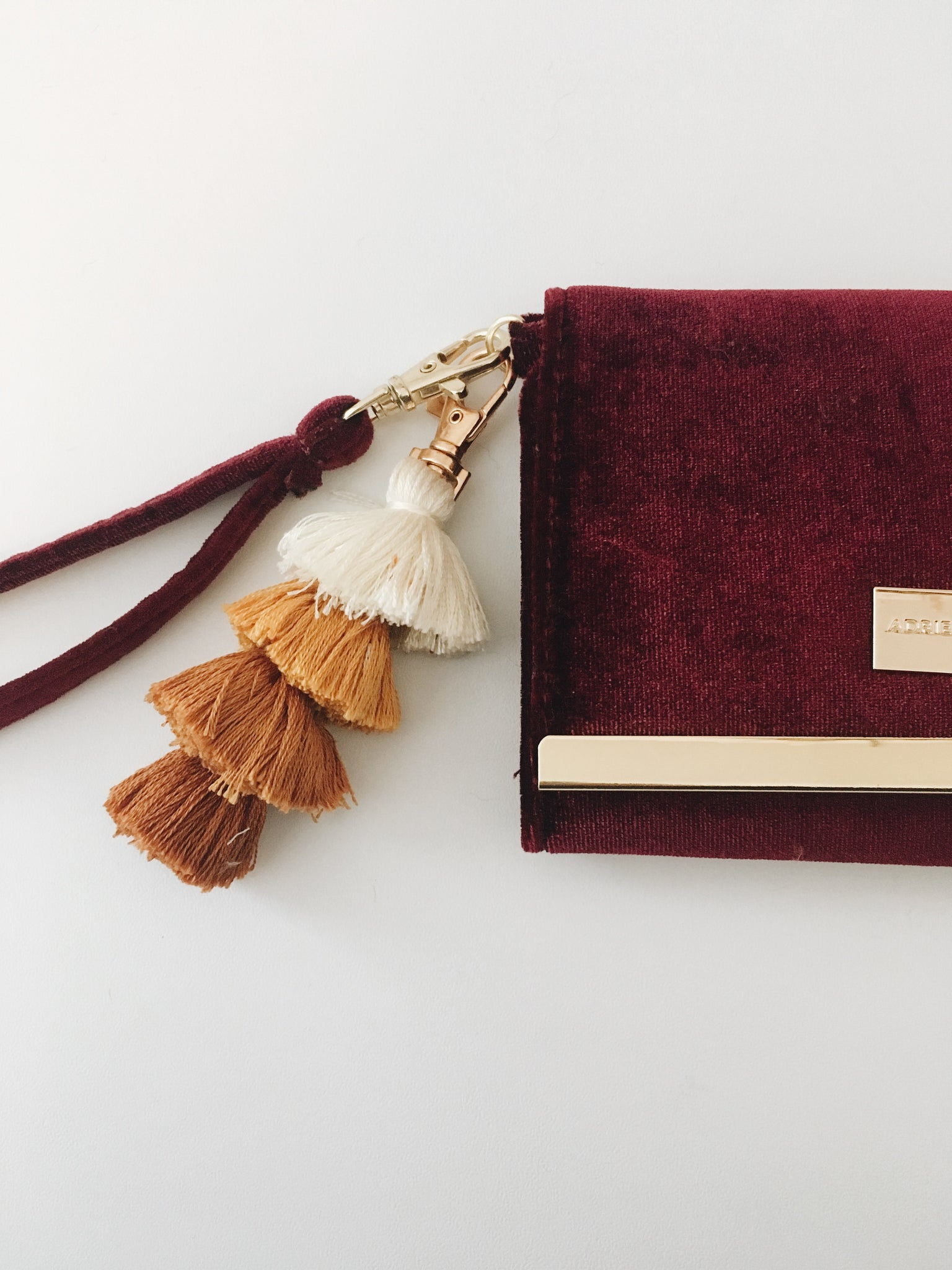 Keychain Tassels in Burgundy