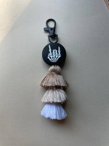 Rock & Roll Skeleton Hand Tassel