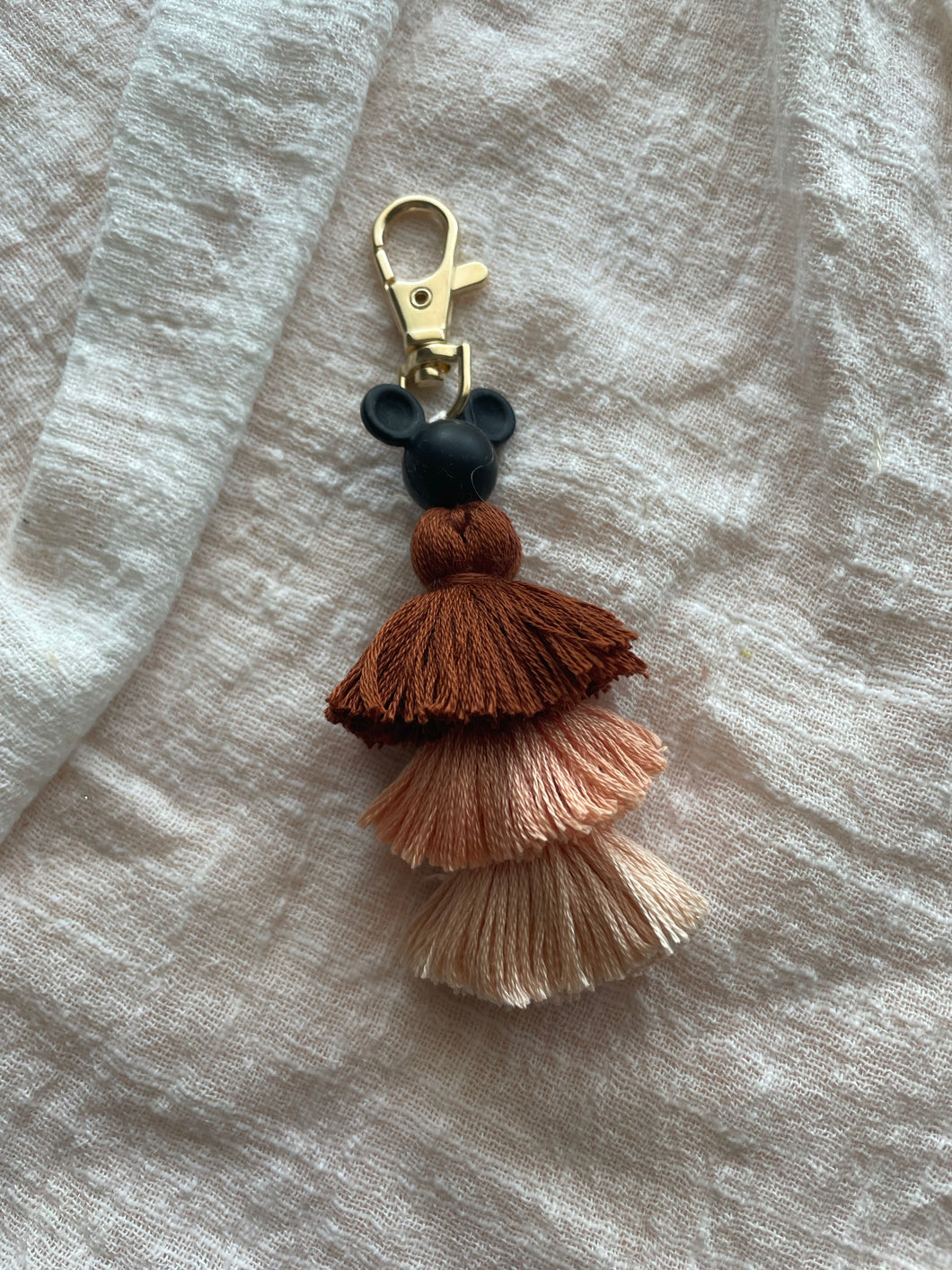 Black M mouse Tassel Keychain