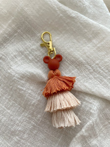 Terracotta M mouse Tassel