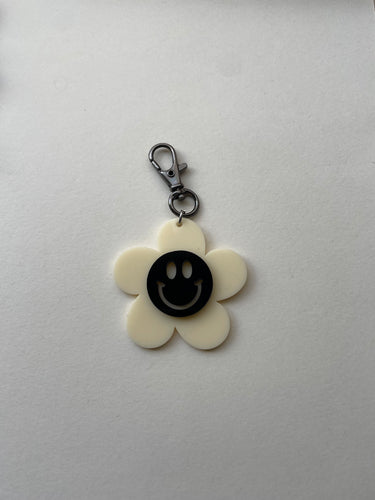 Smiley Flower Acrylic Keychain