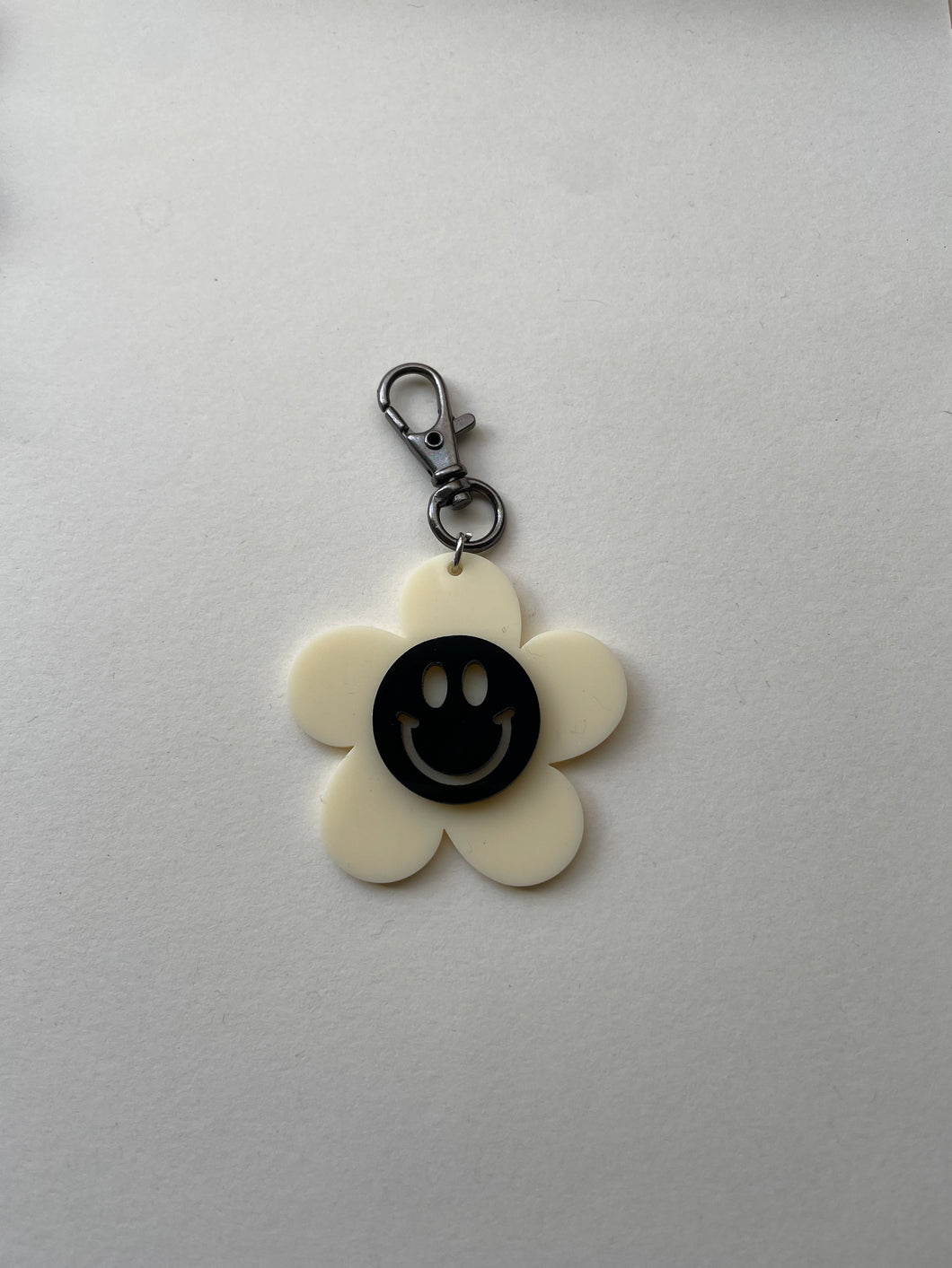 Smiley Flower Acrylic Keychain