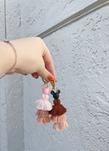 Load image into Gallery viewer, Pink M mouse Tassel Keychain