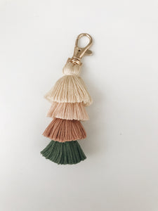 Cute, aesthetic tassel keychain. Boho keychain