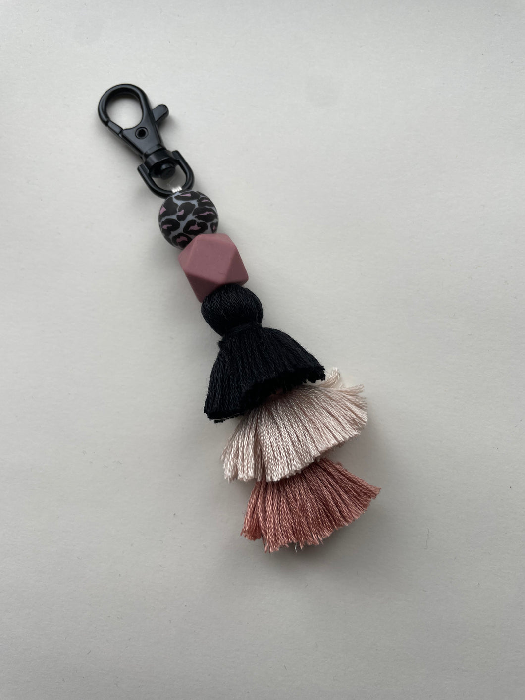 Dark Pink Cheetah Tassel