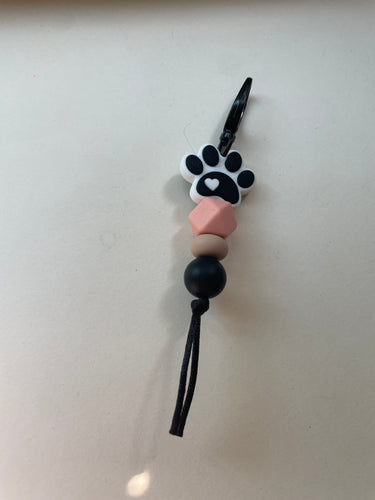 Pink/ White Paw Print
